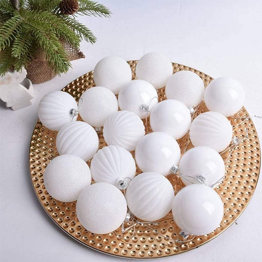 Bolas de Navidad, Adornos de bolas de Navidad, decoración de árboles, 6 cm/30 piezas, rosa, transparente, inastillable, plástico transparente, juego de bolas de Navidad, decoración de árbol de Navidad