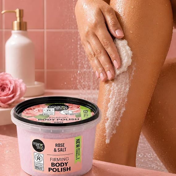 Organic Shop Body Polish Natural Rose and Salt 250ml