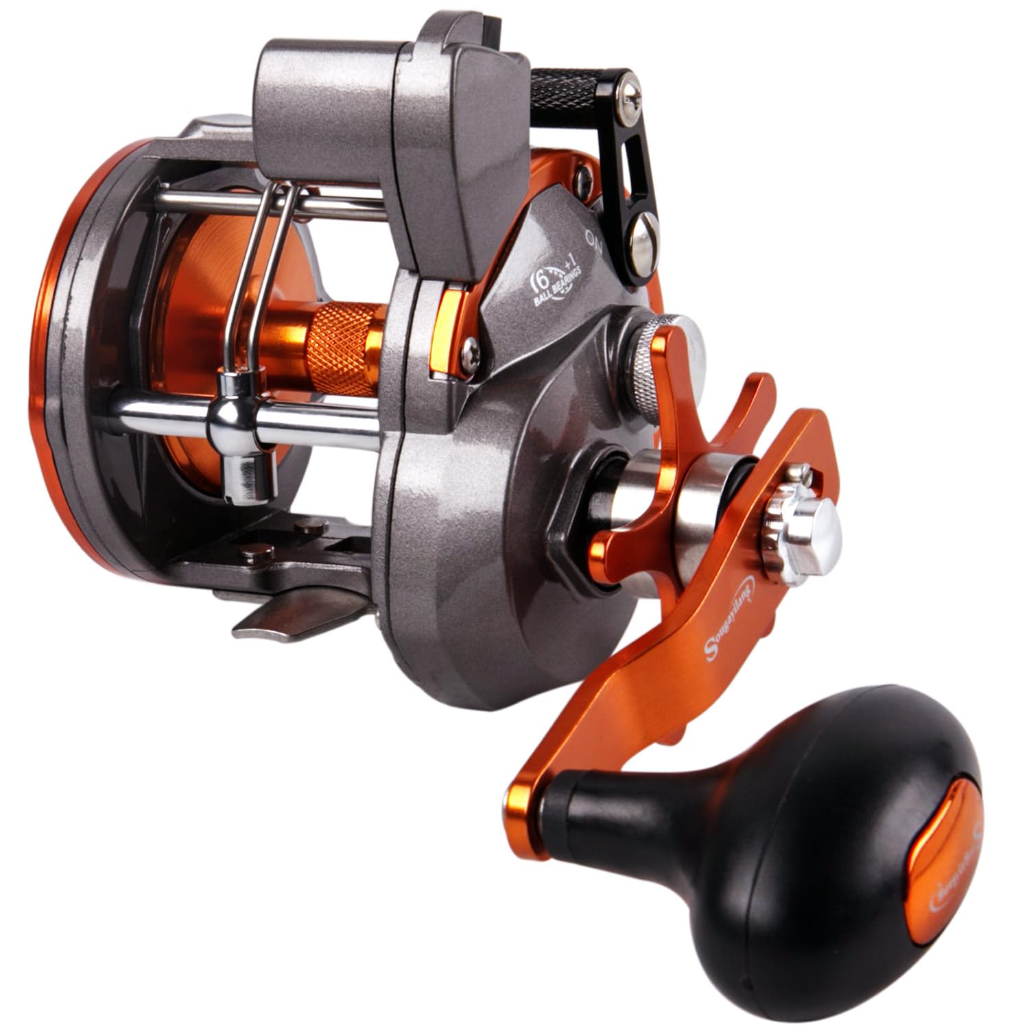 Sougayilang Line Counter Trolling Reel Conventional Level Wind Fishing Reel-LS30 Left Handle-image-7