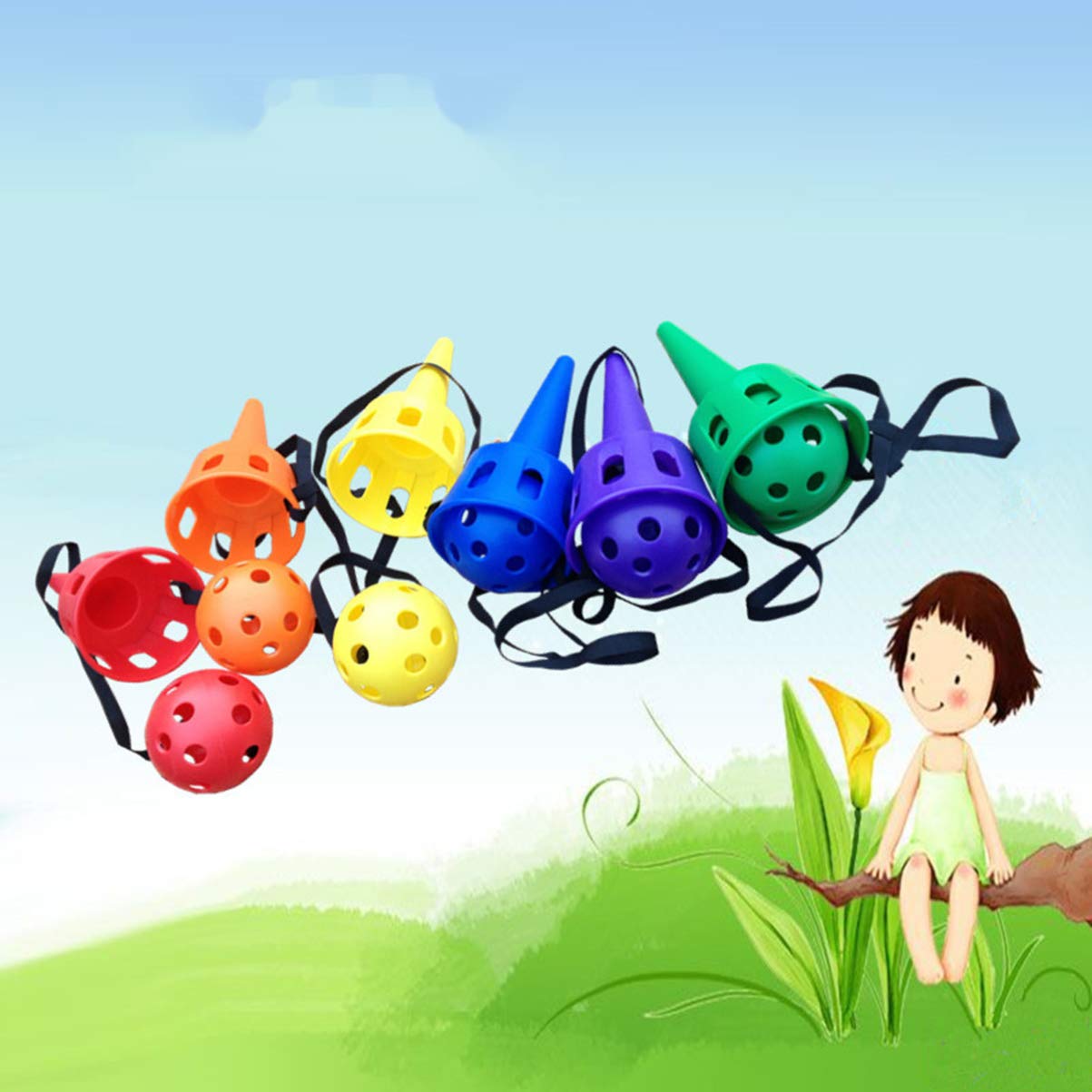 TOYANDONA Scoop Ball Catch Game Set 2 Pack Lightweight Portable Toys for Kids Indoor Outdoor Play 6.5 Inch Sports Toy for Boys and Girls - Image 4