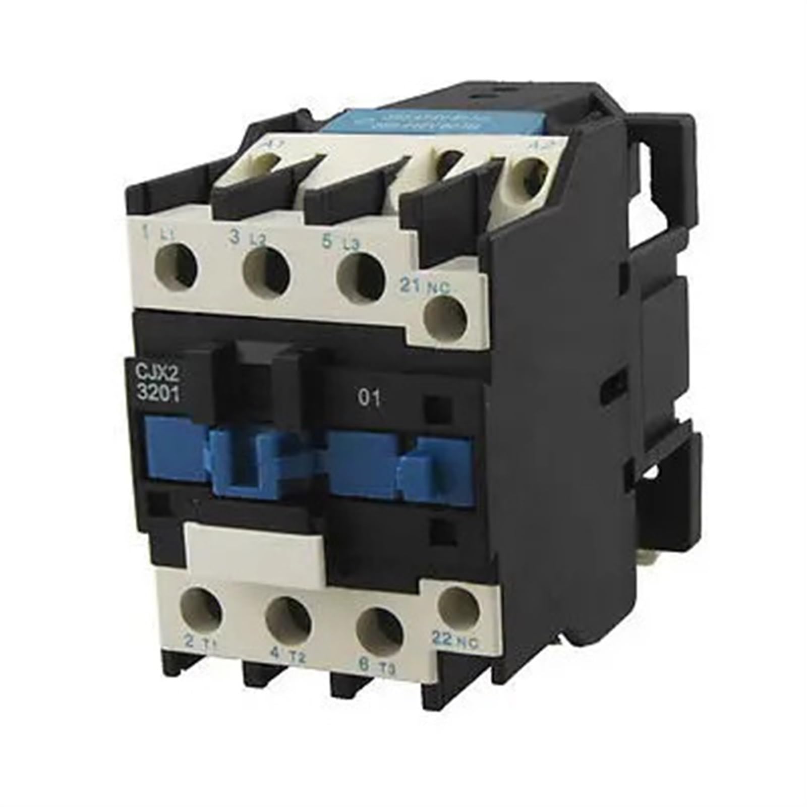 Contactor de riel DIN CJX2-3201 con bobina de inducción estable 380V CA 32A 2