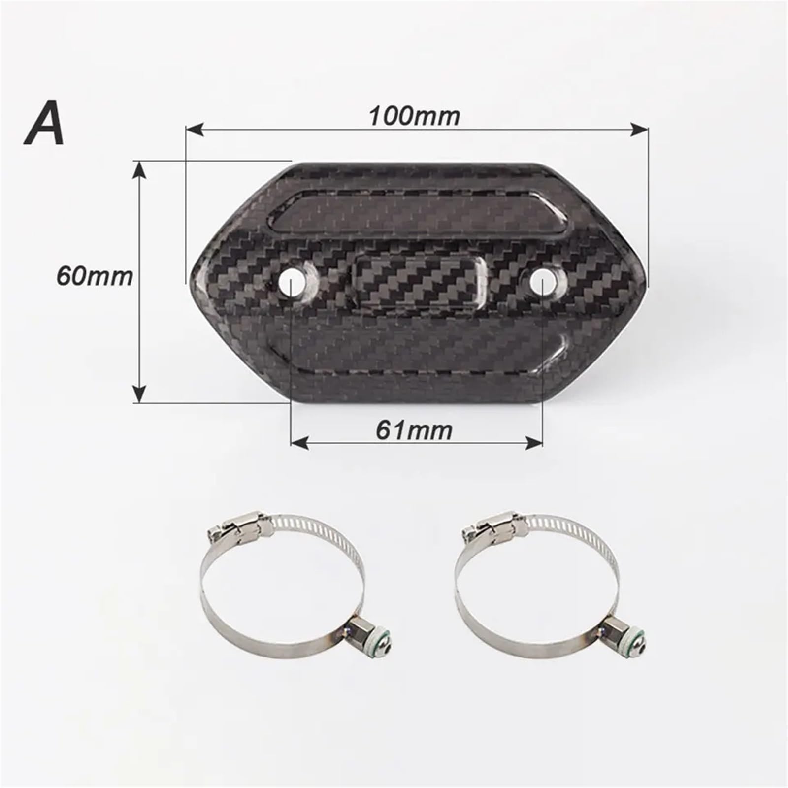 Copertura scarico moto Copertura per scudo termico per tubo marmitta di scarico moto in fibra carbonio del Paracalore moto