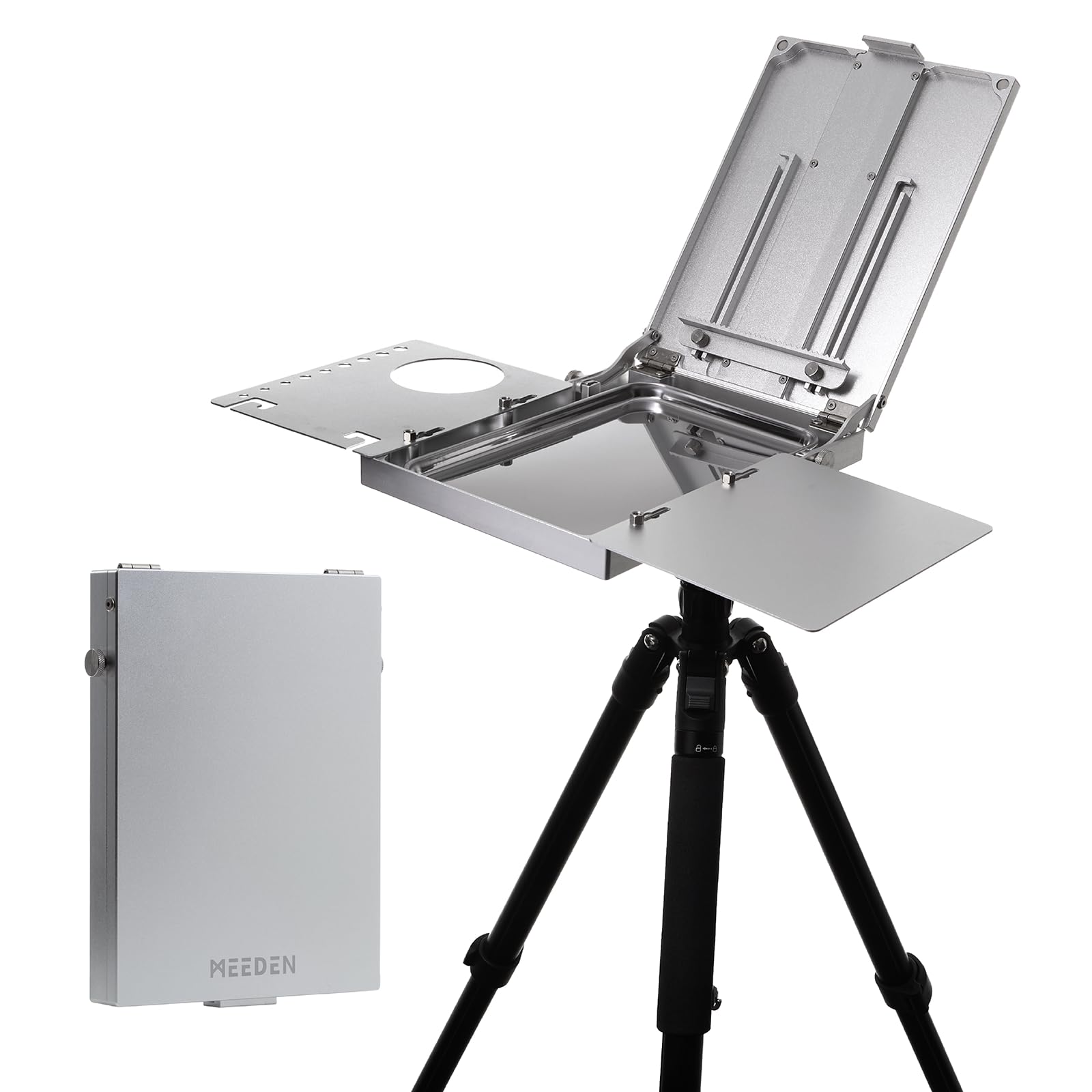 MEEDEN Caballete de aleación de aluminio, caballete Plein Air para pintar, trípode portátil ajustable para artistas, caballete de arte de viaje, caballete de mesa de escritorio