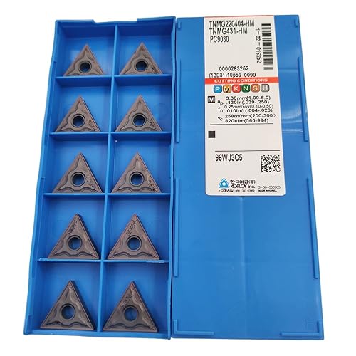 Miniatura 14 de GBJ TNMG431 TNMG220404-HM 10 piezas de insertos de carburo insertos de torneado para torno de procesamiento de piezas de acero para herramientas
