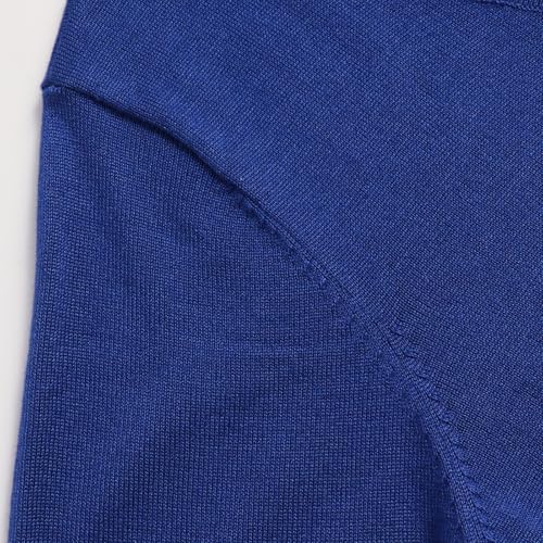 Image of Women's Cropped 3 /4 Sleeve Knit Cardigan - Open Front Bolero Shrug (Blue, X-Large)