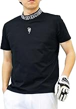 TopIsm Giorno Seven Golf Wear, Mock Neck Shirt, Men's, High Neck, Golf, Cool Touch, Stretch, Short Sleeve, Spring and Summer, Logo Polo Shirt