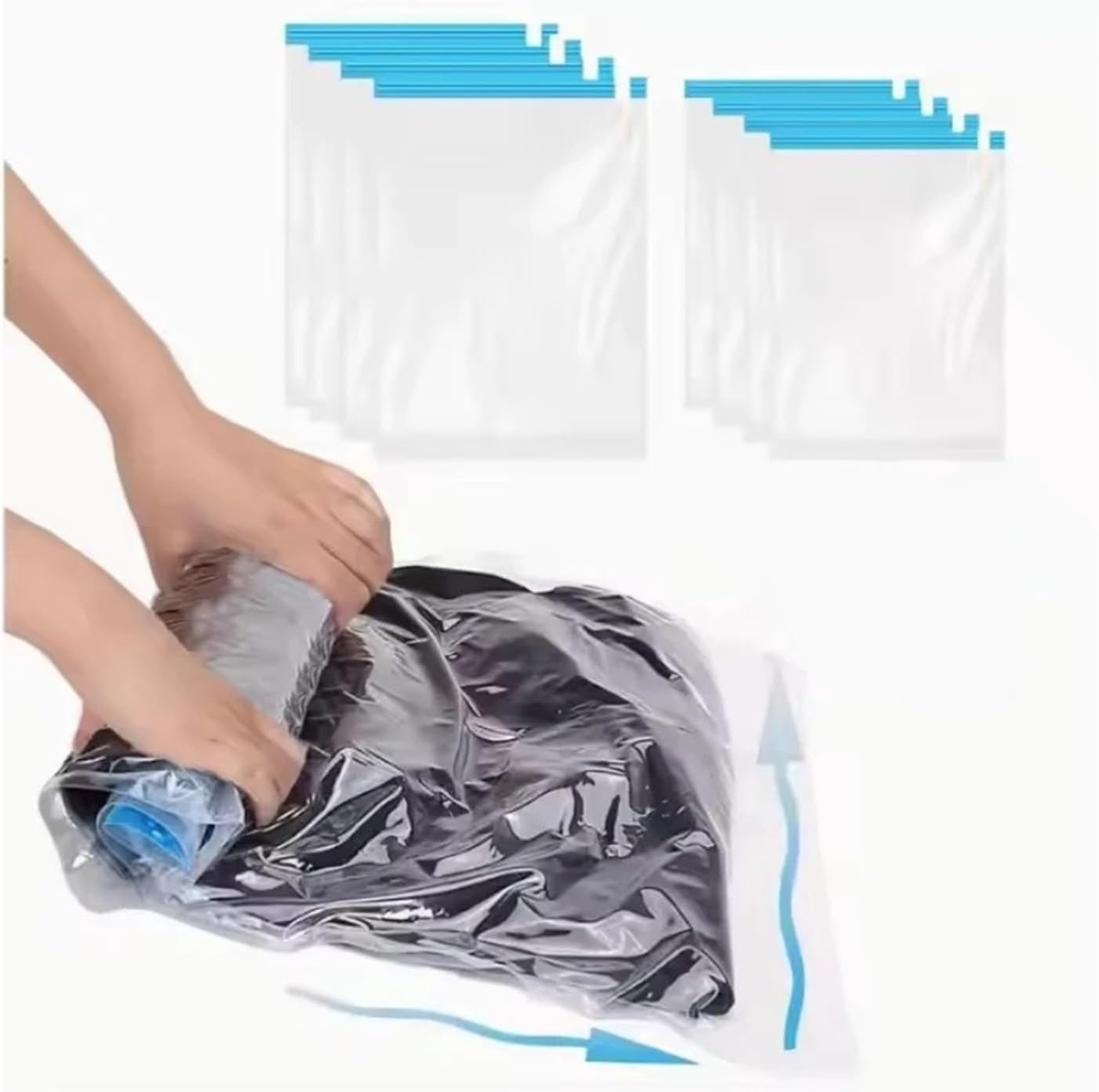 vacuum seal bags, 真空旅行用圧縮バッグ 省スペース 再利用可能 荷物クルーズ用 折りたたみ式 必需品オーガナイザー