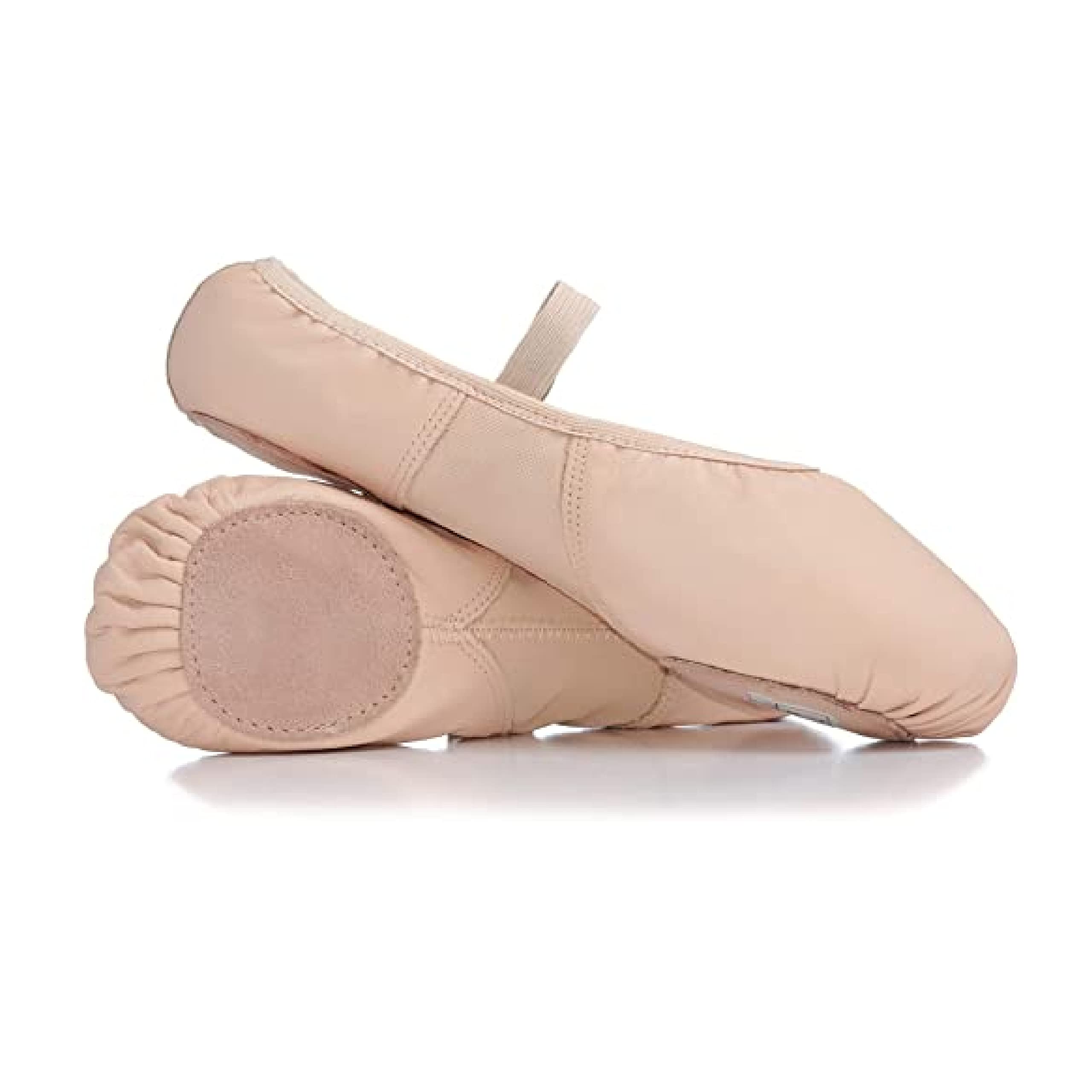 Child Spandex Arch Leather Split-Sole Ballet Shoes T2800C