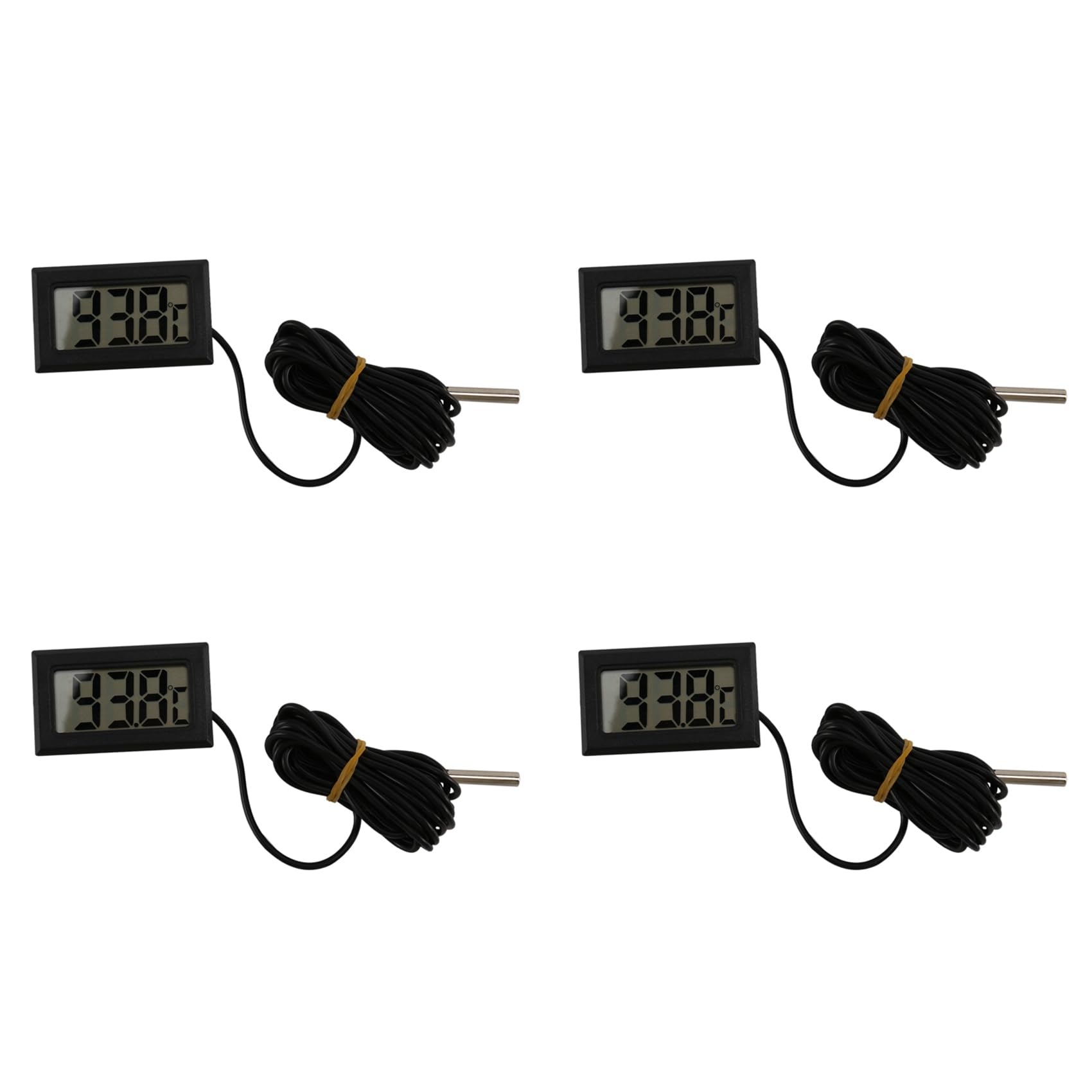 Hndhbfgrt 4X LCD -40 Degrees Celsius + 110 Degrees Celsius Temperature Measuring Instrument Temperature Gauge, 2 Meter
