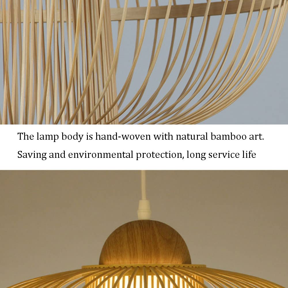 chandelier Lampa wisząca, ręcznie tkana lampa wisząca z bambusa, ręcznie tkana lampa wisząca z rattanu w kształcie kopuły, naturalne żyrandole z podstawą E27 Tkane światło 1 lampa wisząca do kuchni