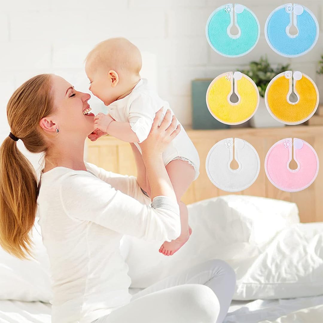 Reusable Nursing Pads for Women, G-Tube Holder Nursing Pads, Feeding Tube Pads for Kids, Soft Cotton Pads for Women, Feeding Support Pads - 3 Layers Thick (18 Pairs(36 Pcs))