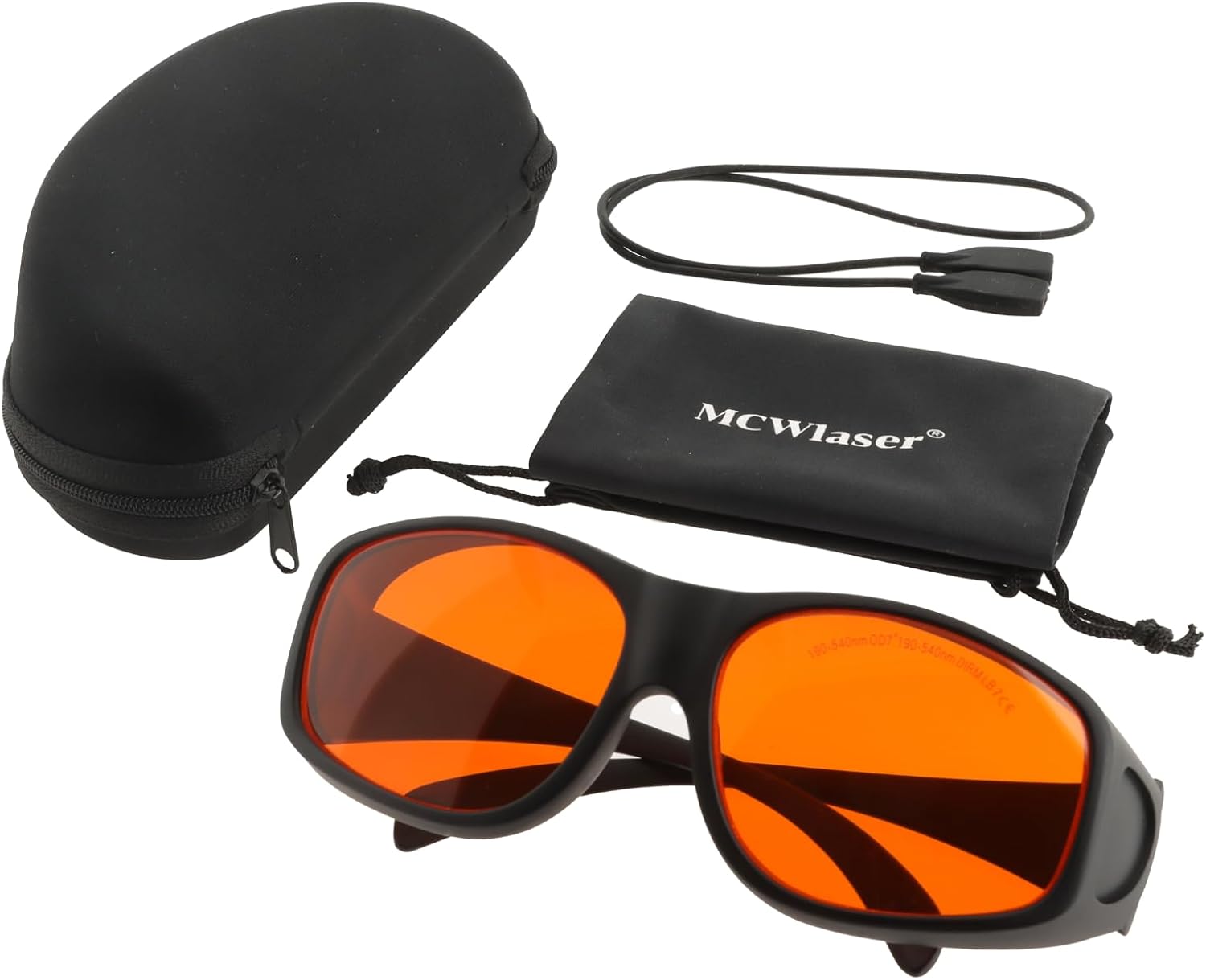 MCWlaser Laser Safety Glasses 190-540nm Protective Goggles CE for UV Lamp Ultraviolet/Blue/Green Laser Absorption Type EP-3