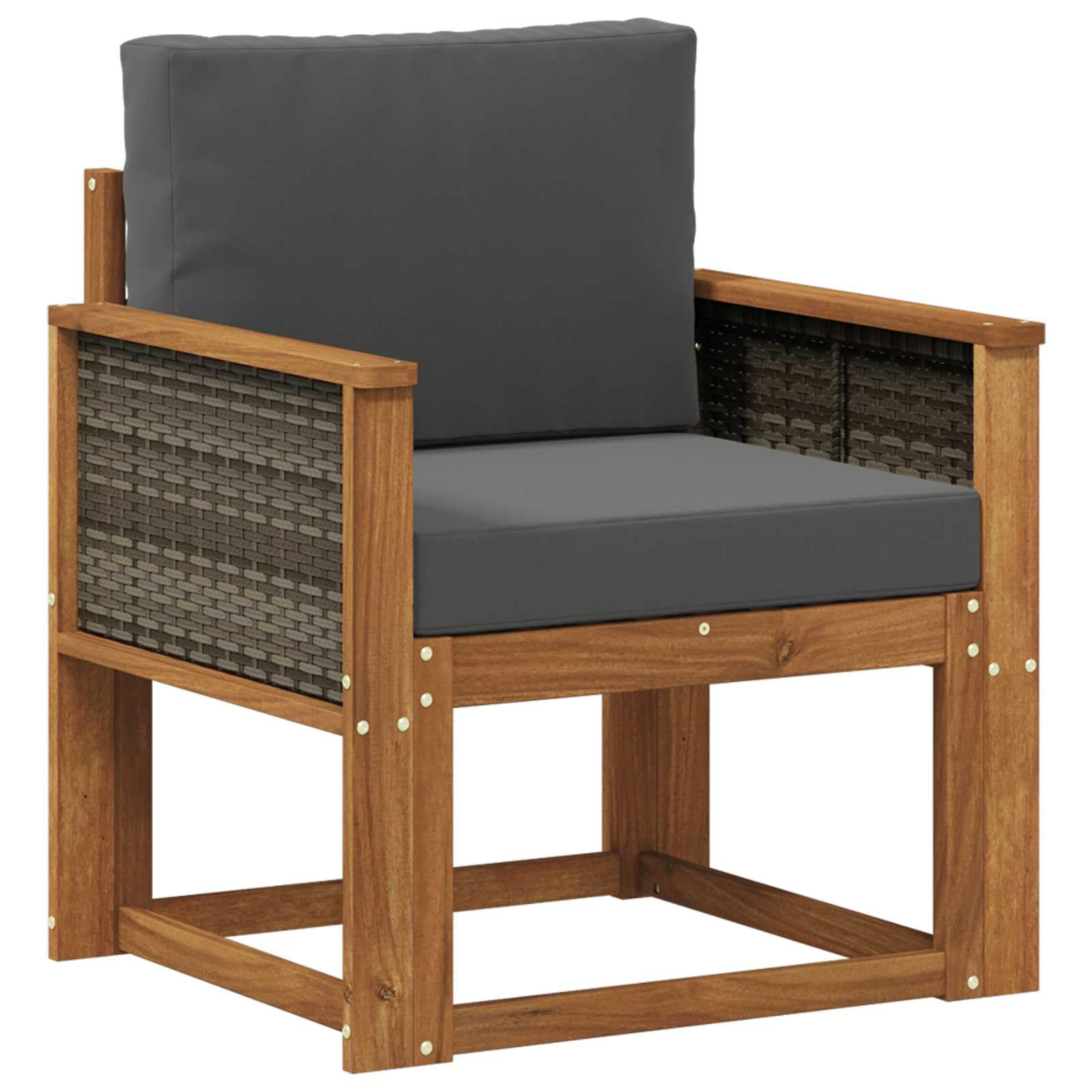 Canapé de jardin bois acacia massif vidaXL meuble de milieu sectionnel pour salon