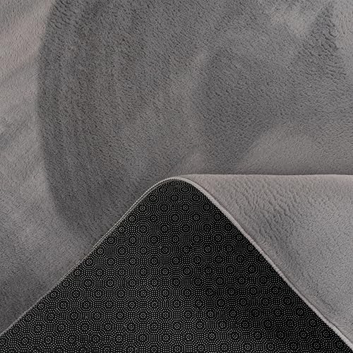 Paco Home Waschbarer Hochflor Teppich Wohnzimmer Flauschig Fellteppich Kunstfell Plüsch Shaggy Weich Fellimitat, Grösse:160×230 cm, Farbe:Anthrazit - 4