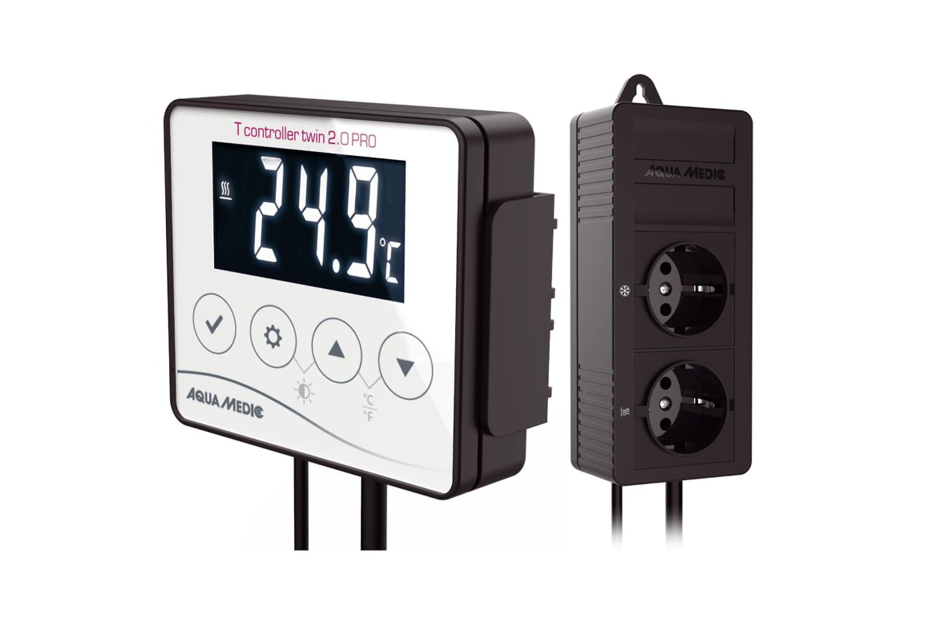 Aqua Medic T-controller twin 2.0 Appareil de mesure et de régulation numérique de la température pour contrôler simultanément les unités de chauffage et de refroidissement