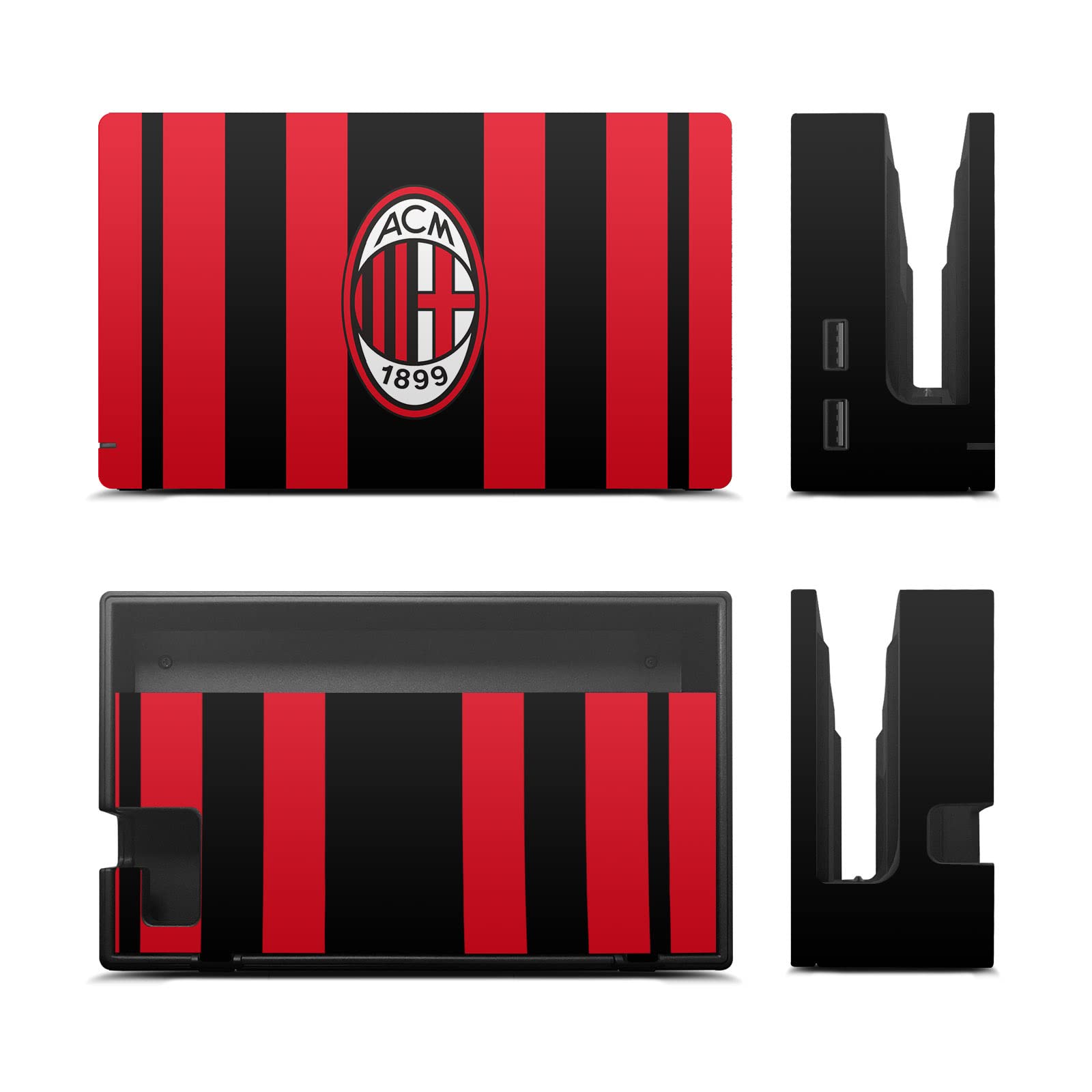 Head Case Designs Licenza Ufficiale AC Milan Home 2021/22 Kit Crest Vinile Sticker Gaming Pelle Adesivo Compatibile con Nintendo Switch Console & Dock & Joy-con Controller Bundle