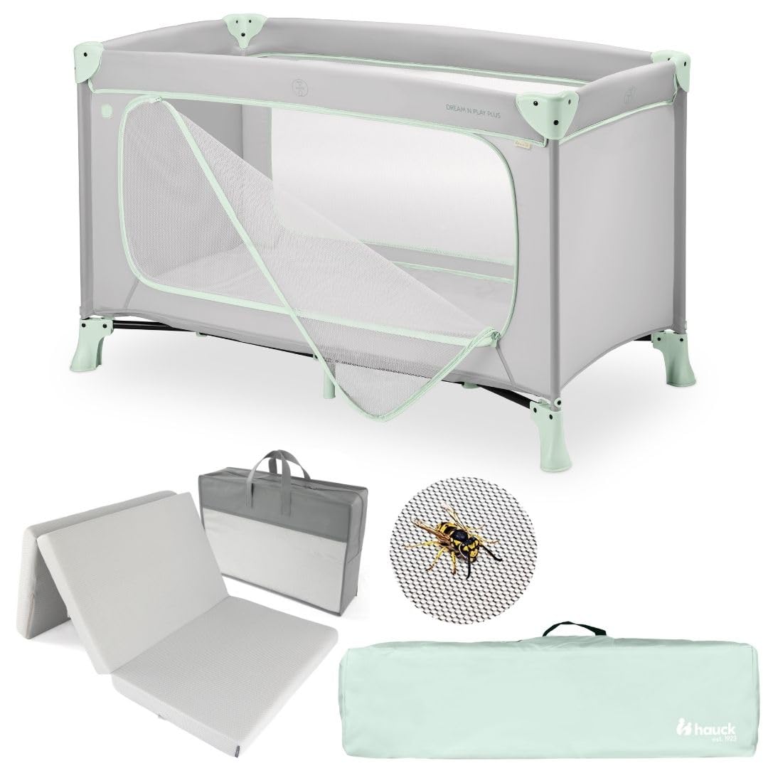 Lit voyage bébé hauck compact avec matelas confortable et sac de transport inclus