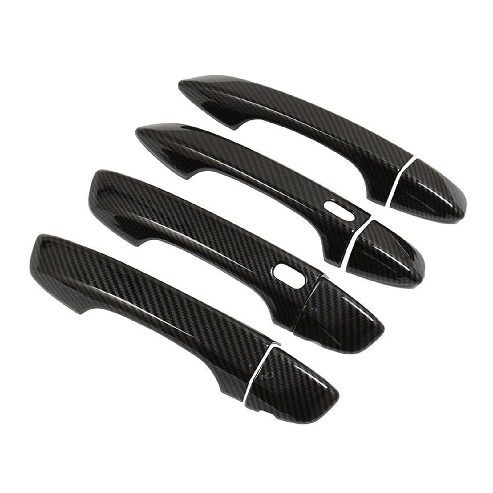 Fahbstr 4 Exterior Door Handle Cover For Kodiaq 2017-2021 Kodiak Carbon Fiber Chrome Car Side Door Handle Cover Trim Sticker Styling Accessories(4)