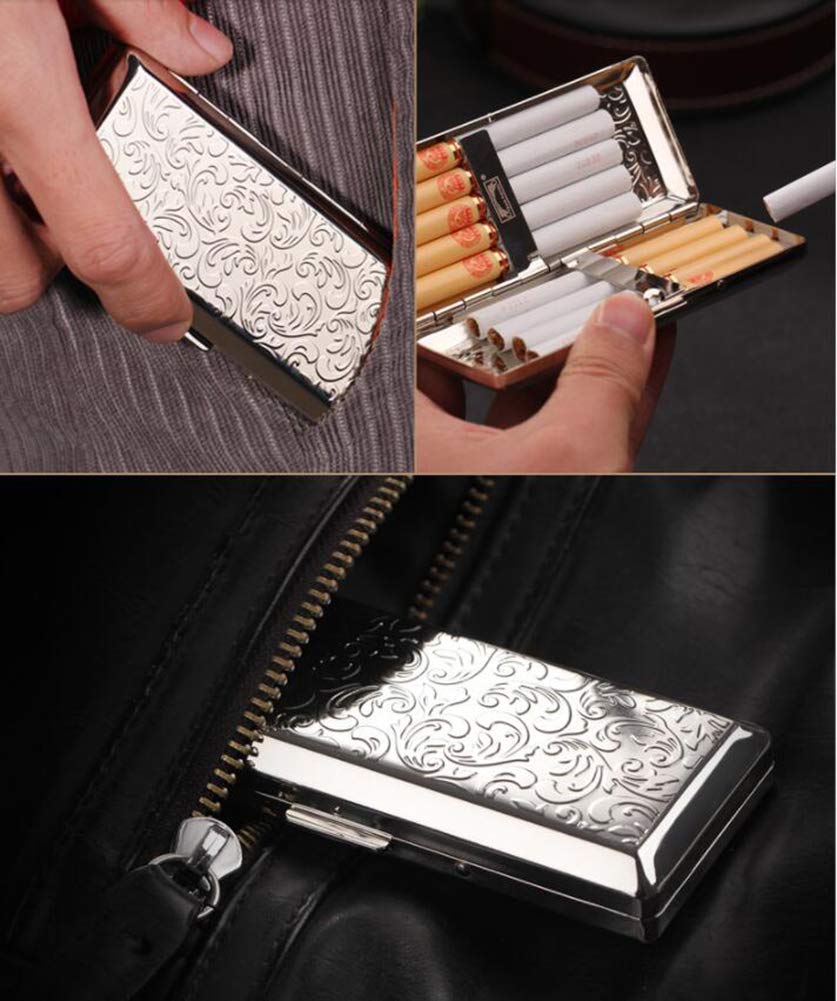 ladies cigarette case Amazon.com: EEKUY Long Ladies Cigarette Case, Ultra-Thin Cigarette Case  Portable Cigarette Case Can Accommodate 14 Cigarettes,Silver : Health &  Household
