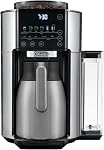 De'Longhi TrueBrew Machine à café à goutte, broyeur intégré, portion unique, 8 oz à 24 oz avec carafe de 40 oz, café chaud ou glacé, acier inoxydable, CAM51035M