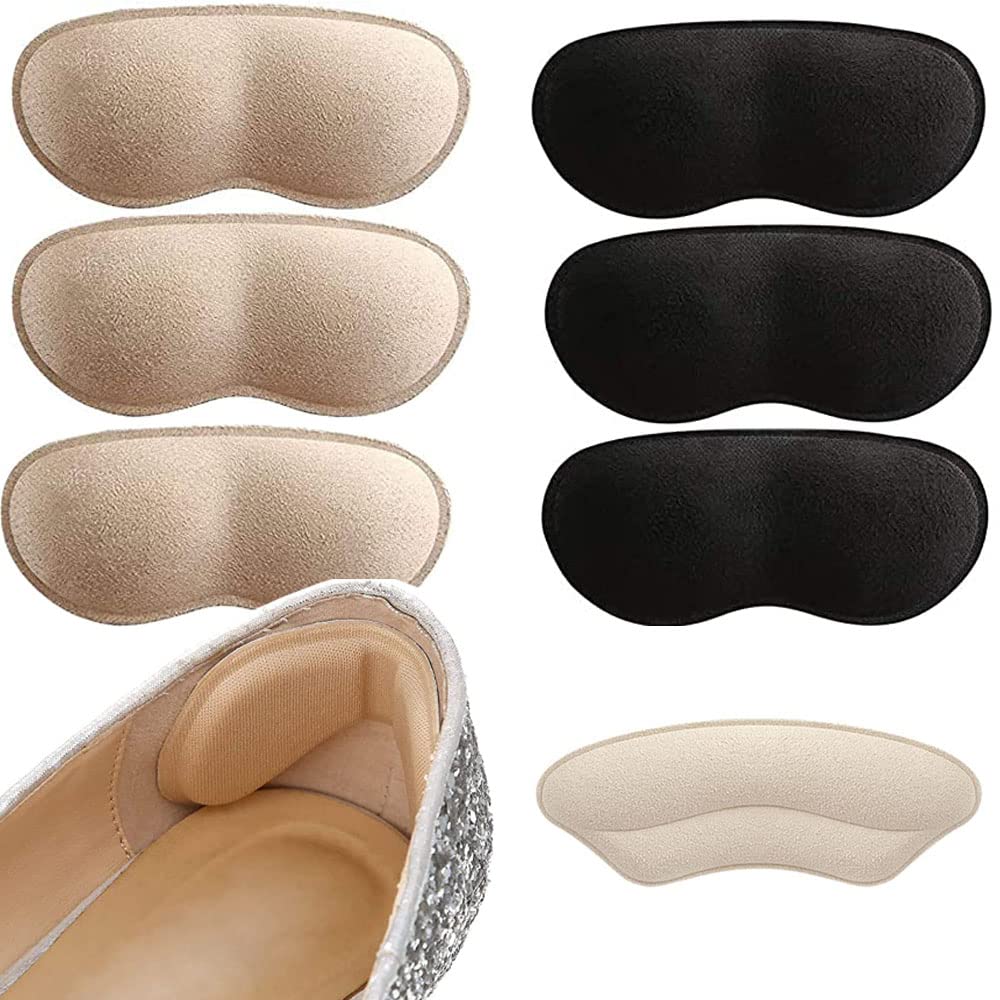 (7 Pairs) Heel Grips Liner Cushions Inserts for Loose Shoes, Heel Pads Snugs for Shoe Too Big Men Women, Filler Improved Shoe Fit and Comfort, Prevent Heel Slip and Blister