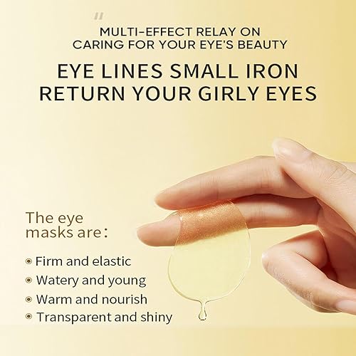 Miniatura 6 de Houmai - Máscara de ojos dorada, Houmai Gold - Máscara hidratante radiante para ojos, parches de colágeno para ojeras, colágeno antienvejecimiento