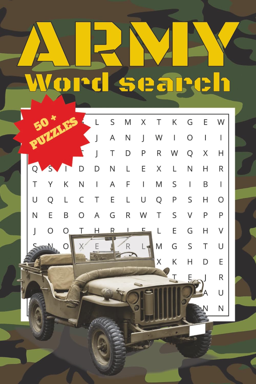 Army Word Search Book: Word Searches with Easy to Read Print about Army, Military and More | 6x9 Inches, 110 pages, 50+ Puzzles | For Adults, Teens, Seniors, Puzzle Book for Relaxation and Fun