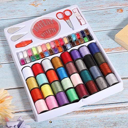 Set de 64 hilos de costura con accesorios para máquina y mano miniatura 4