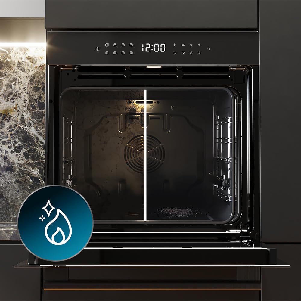 Cecotec Four Encastrable Bolero Hexa 9506000 Glass Black A de 81 L. 11 Fonctions avec Airfryer Master, Pizza Master, Cuisson 3D, Base vapeur X2, Faible consommation, Nettoyage facile, 5 Positions
