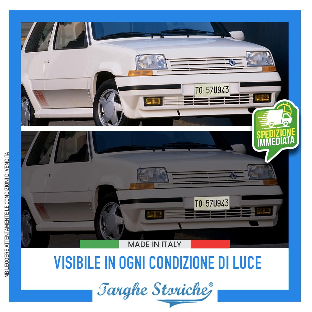 Targhe Storiche Targa Personalizzata Modello Anteriore 1985-1994 Alluminio Catarifrangente Made in Italy