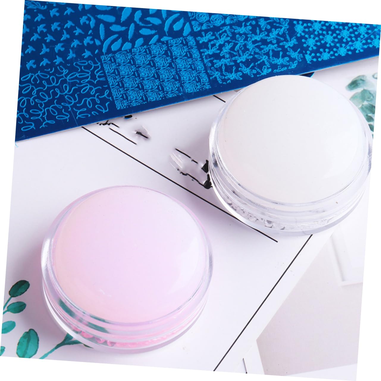 4pcs Diy Nail Art Printing Stamper Silicone Nail Stamps for Manicure Art Decorations