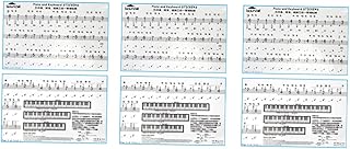 Mikinona 3 Sheets Piano Key Stickers Kids Keyboard Piano Keyboards Piano Clear Stickers Keyborad Piano Stickers for Keyboard Notes Electronic Piano Labels Instrument Accessories Black Child