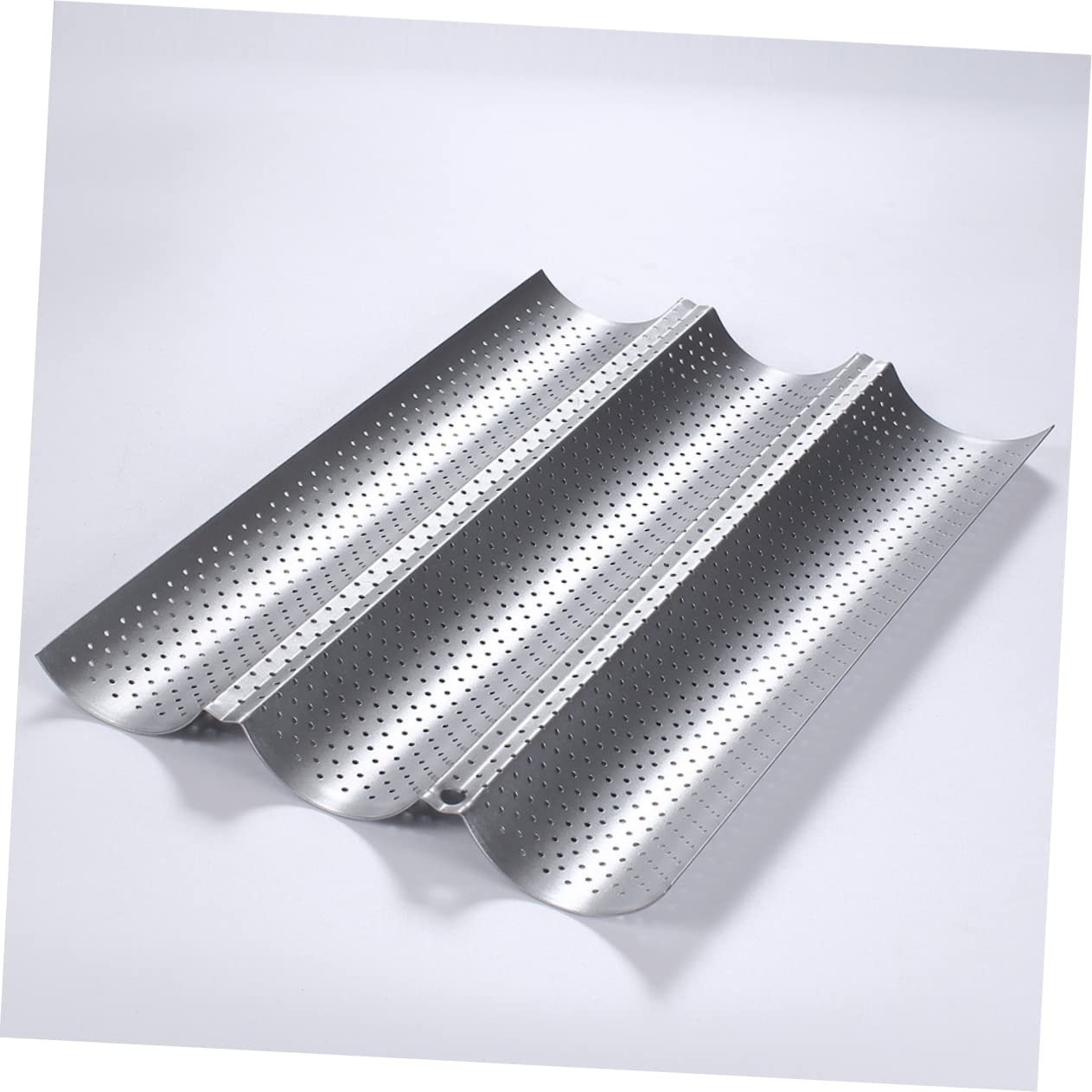 VICASKY Wellen Backblech für Französisches Baguette, 2 Stück Edelstahl