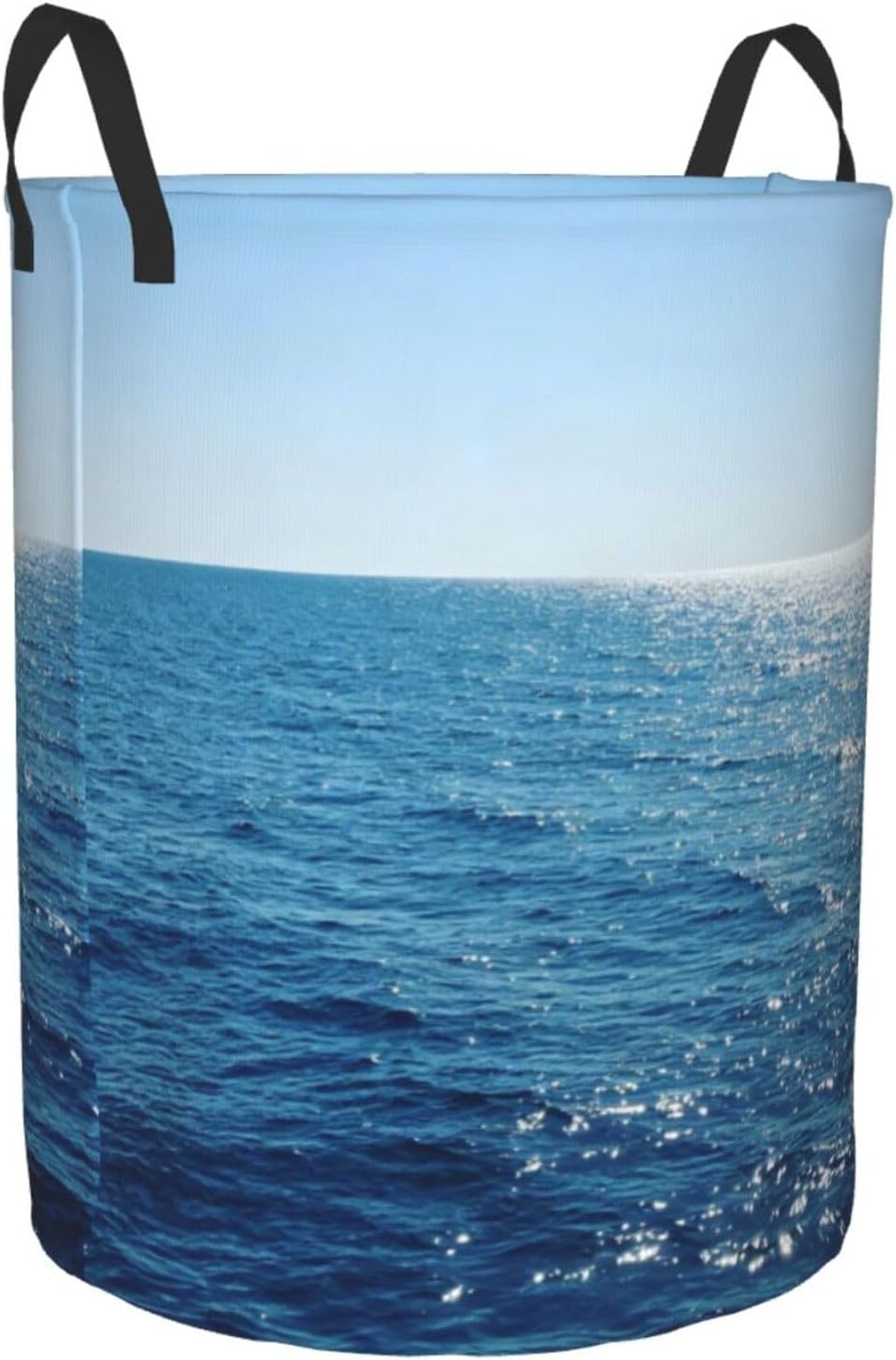 Laundry Hamper Waterproof Storage Bin Organizer with Handles blue ocean Laundry Basket Collapsible Dirty Clothes Hamper Large Clothes Storage Toy Organization for Bathroom Bedroom Small