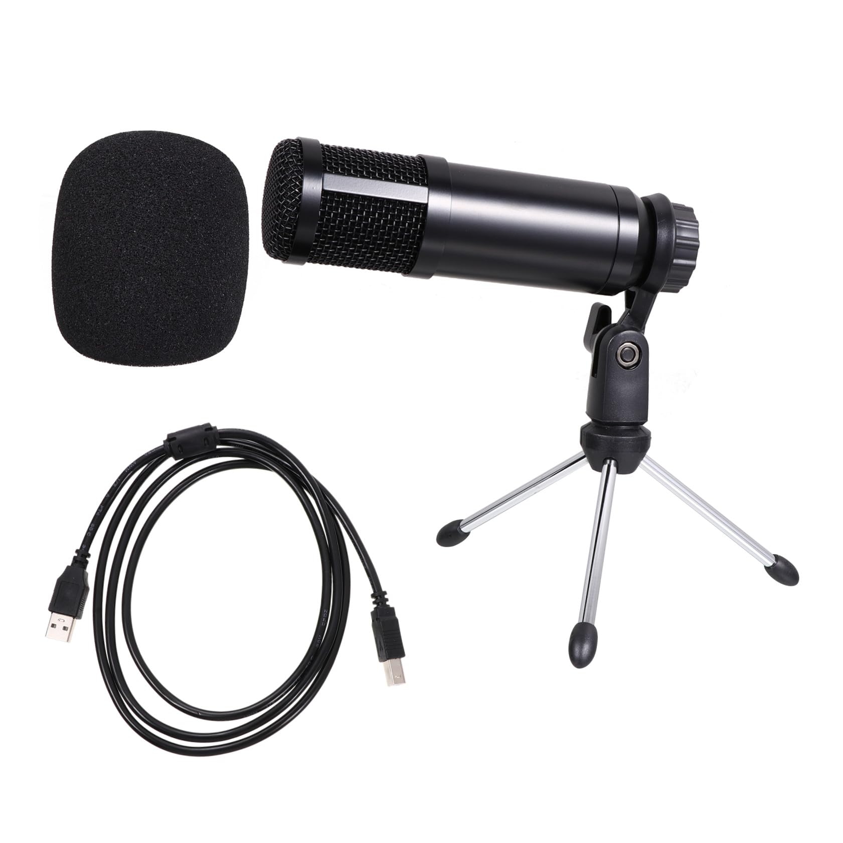 NOLITOY USB Kondensatormikrofon mit Stativ und Mikrofonabdeckung für Laptop und Desktop PC Teiliges Aufnahme für Klare Sprachaufnahmen Geeignet für Streaming Karaoke und Podcast
