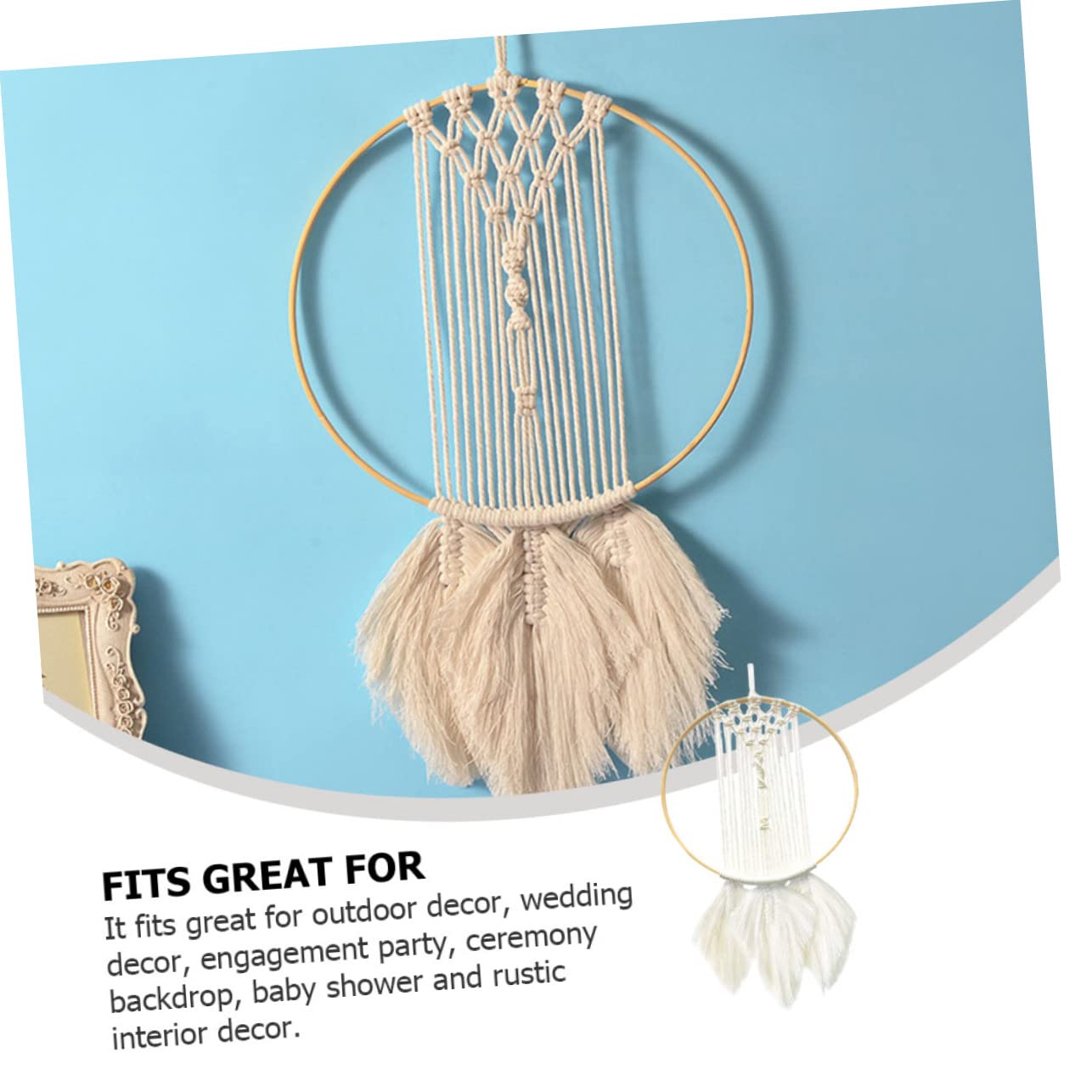 Mobestech 2stücke Boho Dreamcatcher Wanddeko Handgemachte Wandgestaltung Für Schlafzimmer Und Kinderzimmer Für Besondere Anlässe Leicht Und Fängt Gute Träume