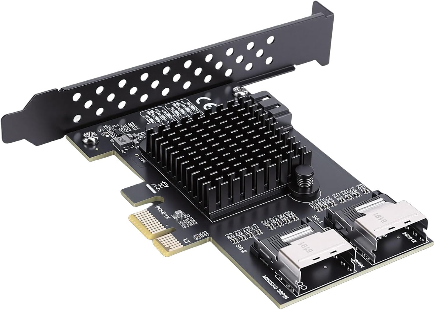 Luqeeg PCIe to Serial ATA Adapter, 2 Port SFF8087 to 9 Ports Expansion Card, RTL9101 Chip Adapter with High Speed Data Transfer, Ideal for NAS, Desktop & Server