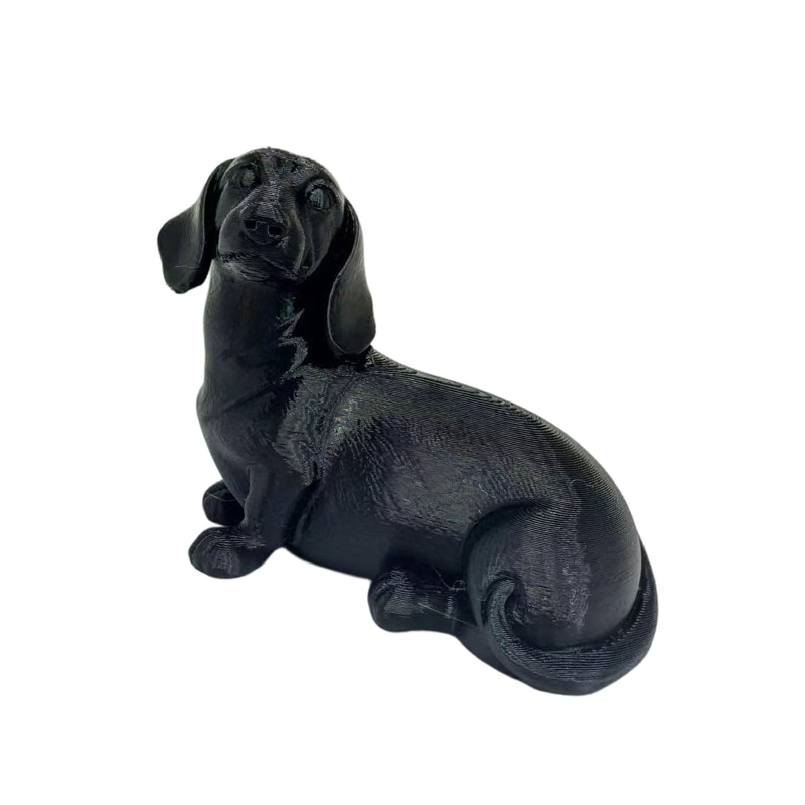 Shurhome Dachshunds Statue 3D Printed Dachshunds Figurines Animal Sculptures for Collectibles, Home Decorations, Gift Tabletop Ornament