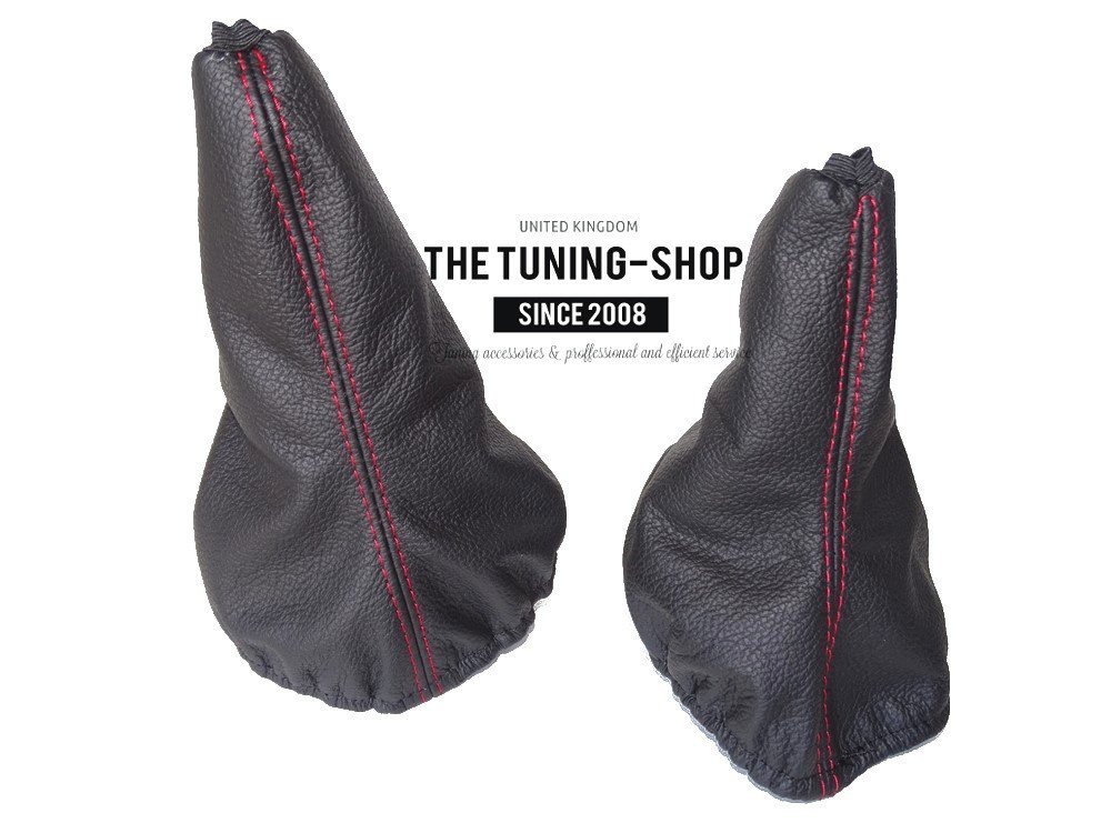 The Tuning-Shop for Mercedes G-Class W460 W461 1979-2001 Shift & Hi-Low Boot Black Leather Red Stitching
