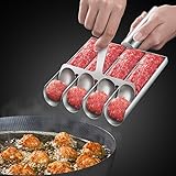 Stainless Steel Meatball Maker - Creative Kitchen Quadruple Meatball Maker for Meatball Lovers