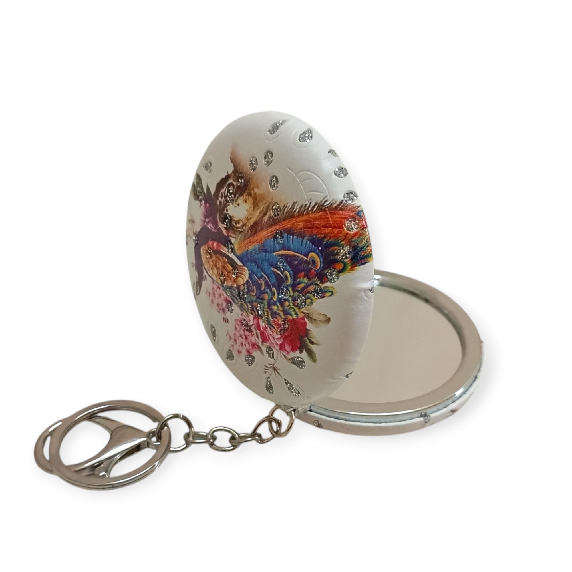 Compact Hand Mirror Foldable Pocket Makeup Vanity Glass Mirror Double Sided for Women Men-image-47
