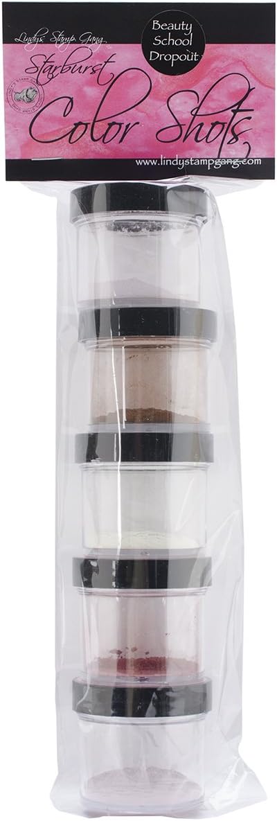 Lindy's Stamp Gang Flat Shot Jar Set, 2-Ounce, Beauty School Dropout, 5 Per Package