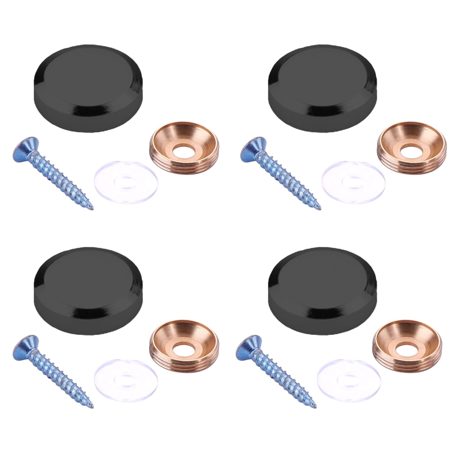 Kalttoy Multicolor 4Pcs Billboards Decorative Nails Glass Fasteners Zincs Alloys Decoration Screw Covers Glass Fixing Nails Decorative Caps Fasteners