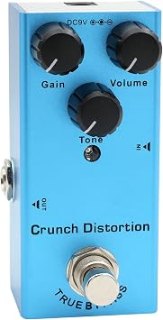 EF-03 Electric Guitar Effect Pedal Portable Guitar Effector Mini Single Electric Guitar Effect Pedal with True Bypass - Crunch Distortion Blue