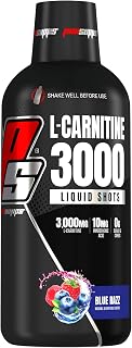 PROSUPPS L-Carnitine 3000 Stimulant Free Liquid Shots for Men and Women - Metabolic Energizer Workout Drink for Performance and Muscle Recovery (Blue Razz)