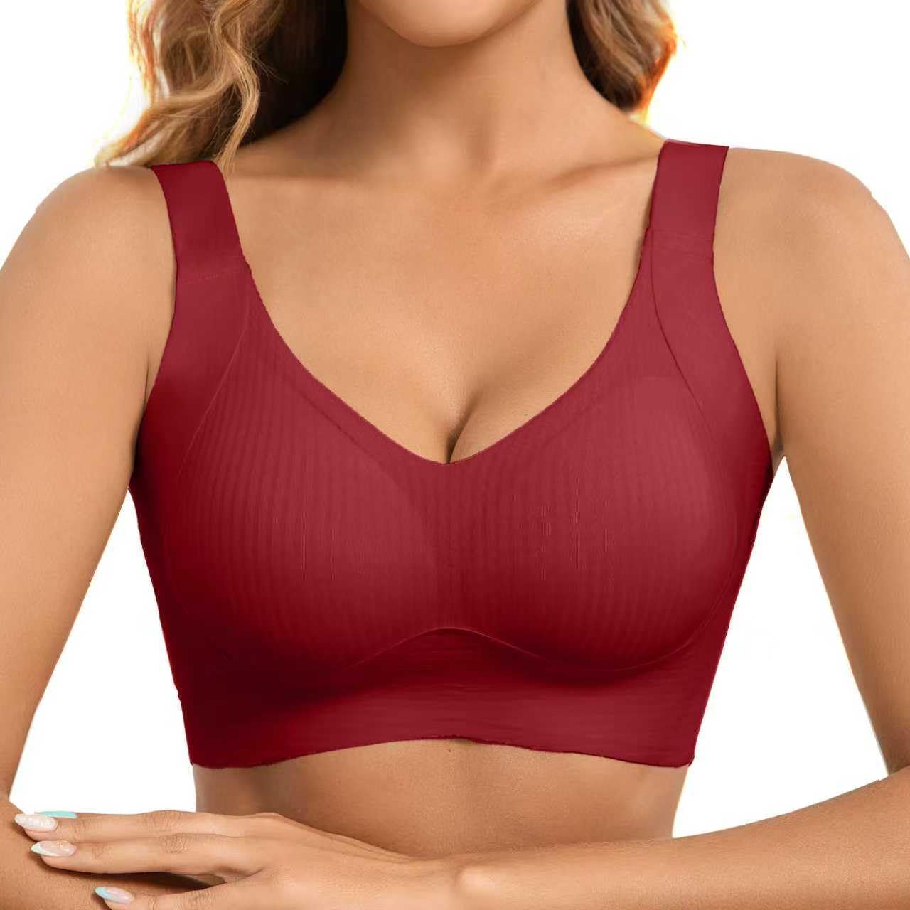 Fittingirls Bügelloser Nahtloser BH Damen-Vollständige Abdeckung Weiche Unterstützung, Gemütlich Schlaf & Alltags BH für Normale und Große Größen