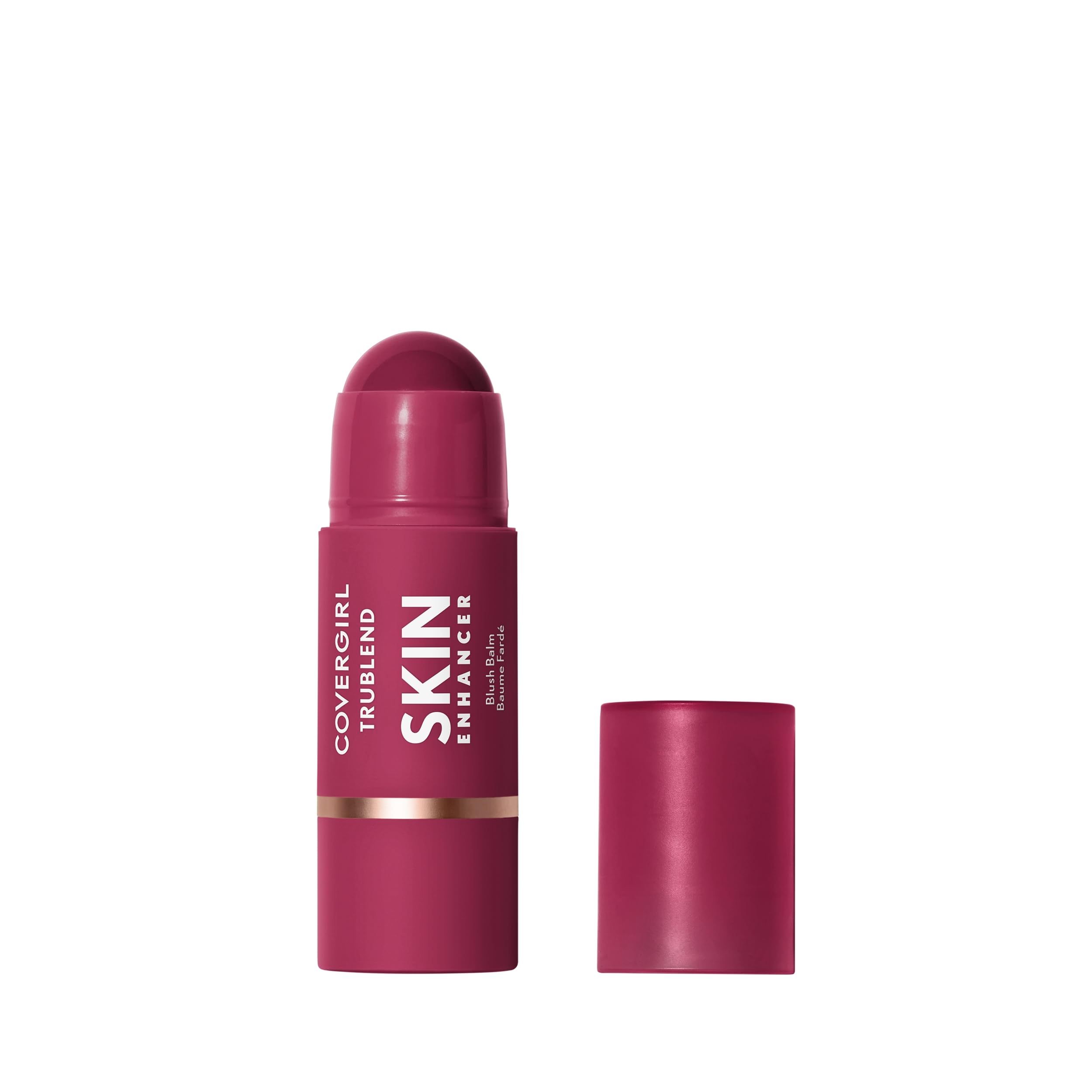 COVERGIRL Trublend Skin Enhancer Blush Balm Stick, Vegan Formula, Easy to Use, Glides on Effortlessly, Non-Greasy, Doesn't Crease - 255 Midnight Plum