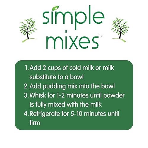 Miniatura 10 de Simple Mixes Paquete variado de pudín instantáneo, 2 de cada uno chocolate, vainilla y caramelo, 6 cajas en total