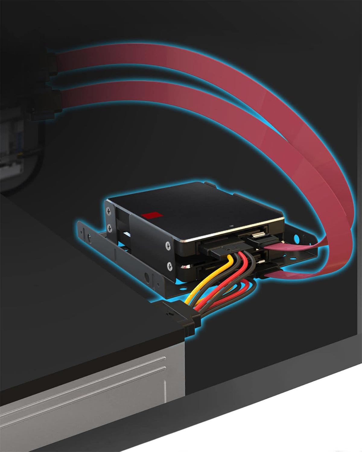 Inateck SATA Data Cable and SATA Power Splitter Cable,ST1003