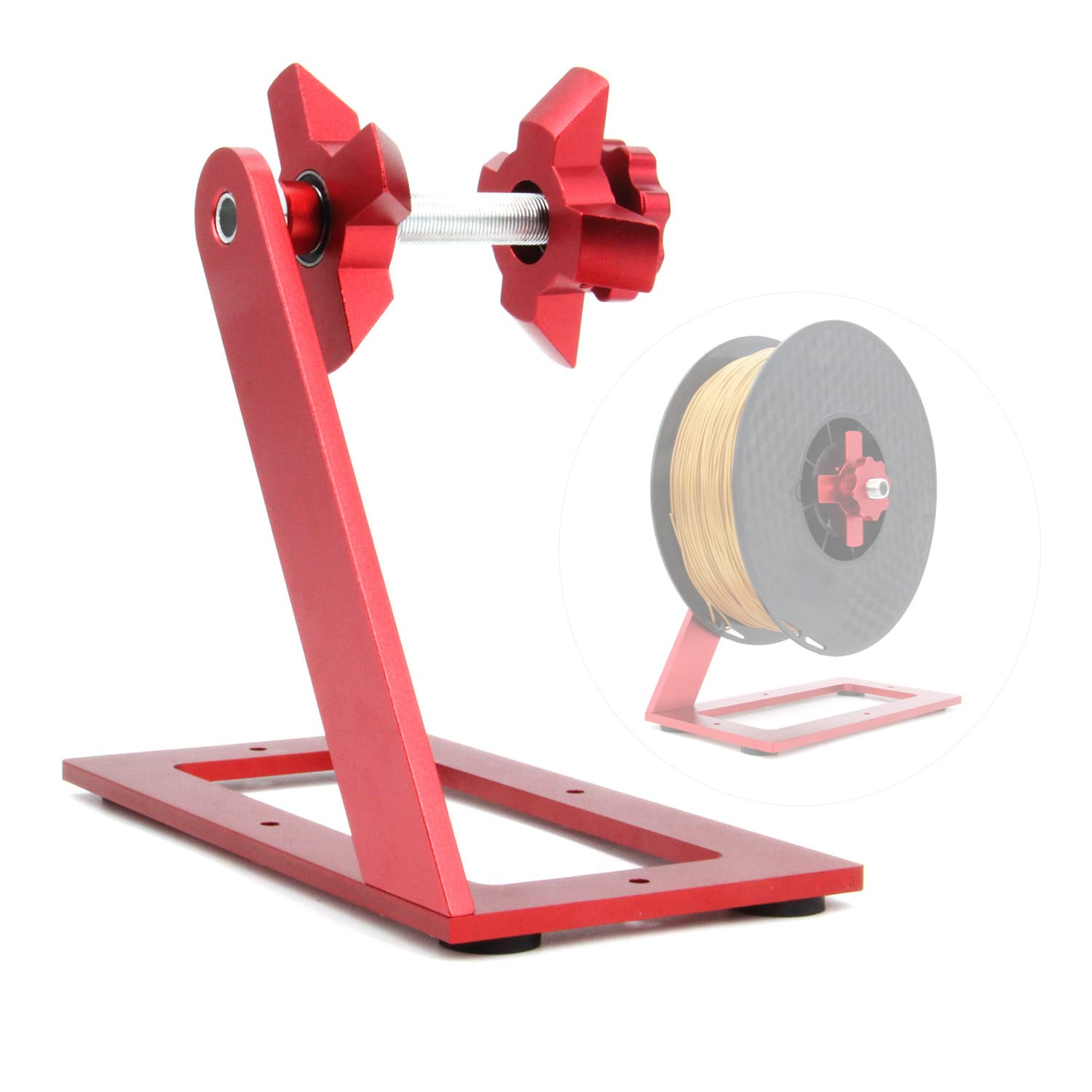 Kit di supporto per bobina di filamento con base con supporto girevole per Ender 3/Ender 3 V2/Ender 3 Pro/Ender 5/CR-10 stampante 3D (supporto per bobina)